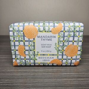 Beekman 1802 Mandarin Thyme Goat Milk Bar Soap 9oz New Leaping Bunny Certified
